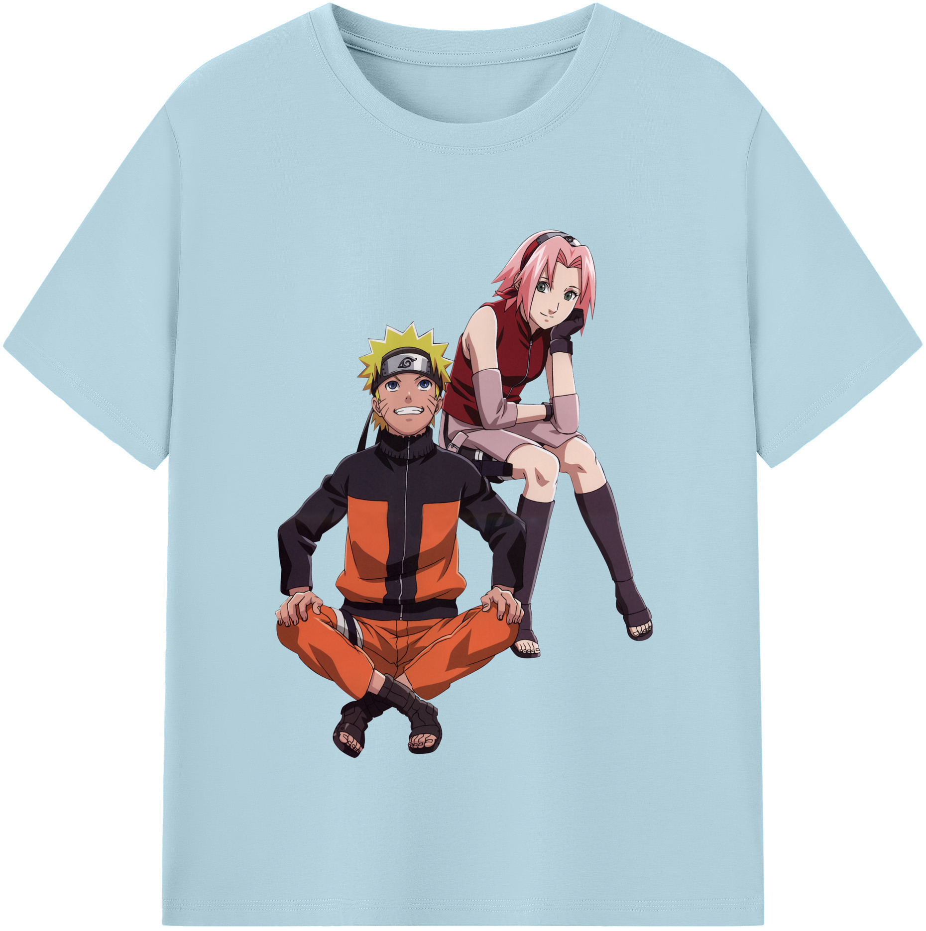 （画像用） NARUTO -ナルト- うずまき ナルト Uzumaki Naruto 綿100％半袖Tシャツ（フロントプリント）